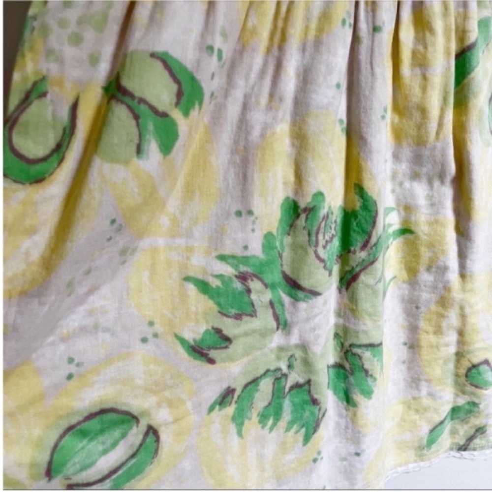Free People dress yellow green floral vintage mini - Picture 3 of 9